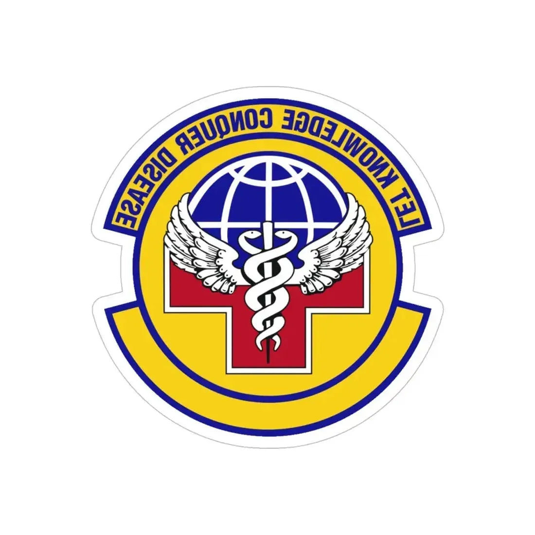 87 Healthcare Operations Squadron AMC (U.S. Air Force) REVERSE PRINT Transparent Die-Cut STICKER - The Sticker Space