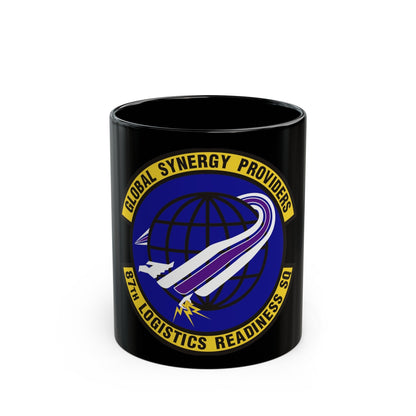 87 Logistics Readiness Squadron AMC (U.S. Air Force) Black Coffee Mug-11oz-The Sticker Space