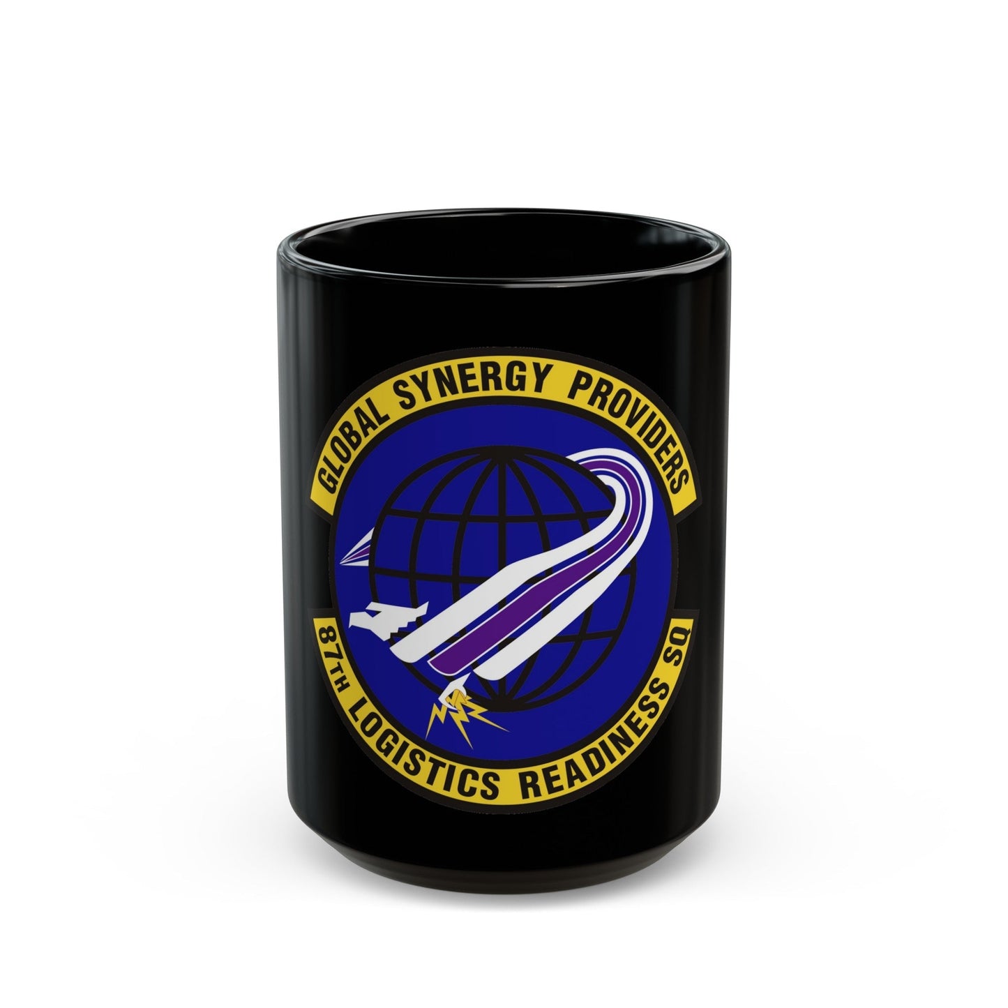 87 Logistics Readiness Squadron AMC (U.S. Air Force) Black Coffee Mug-15oz-The Sticker Space