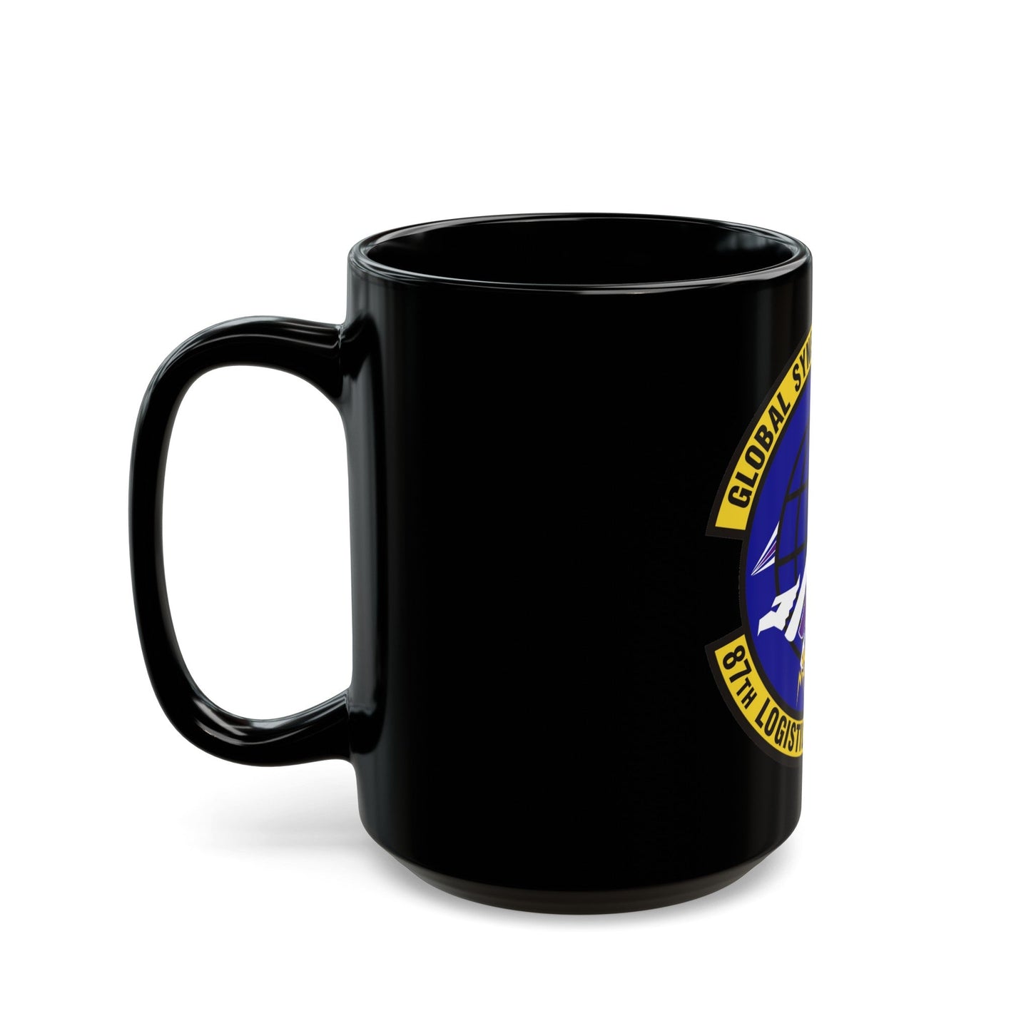 87 Logistics Readiness Squadron AMC (U.S. Air Force) Black Coffee Mug-The Sticker Space