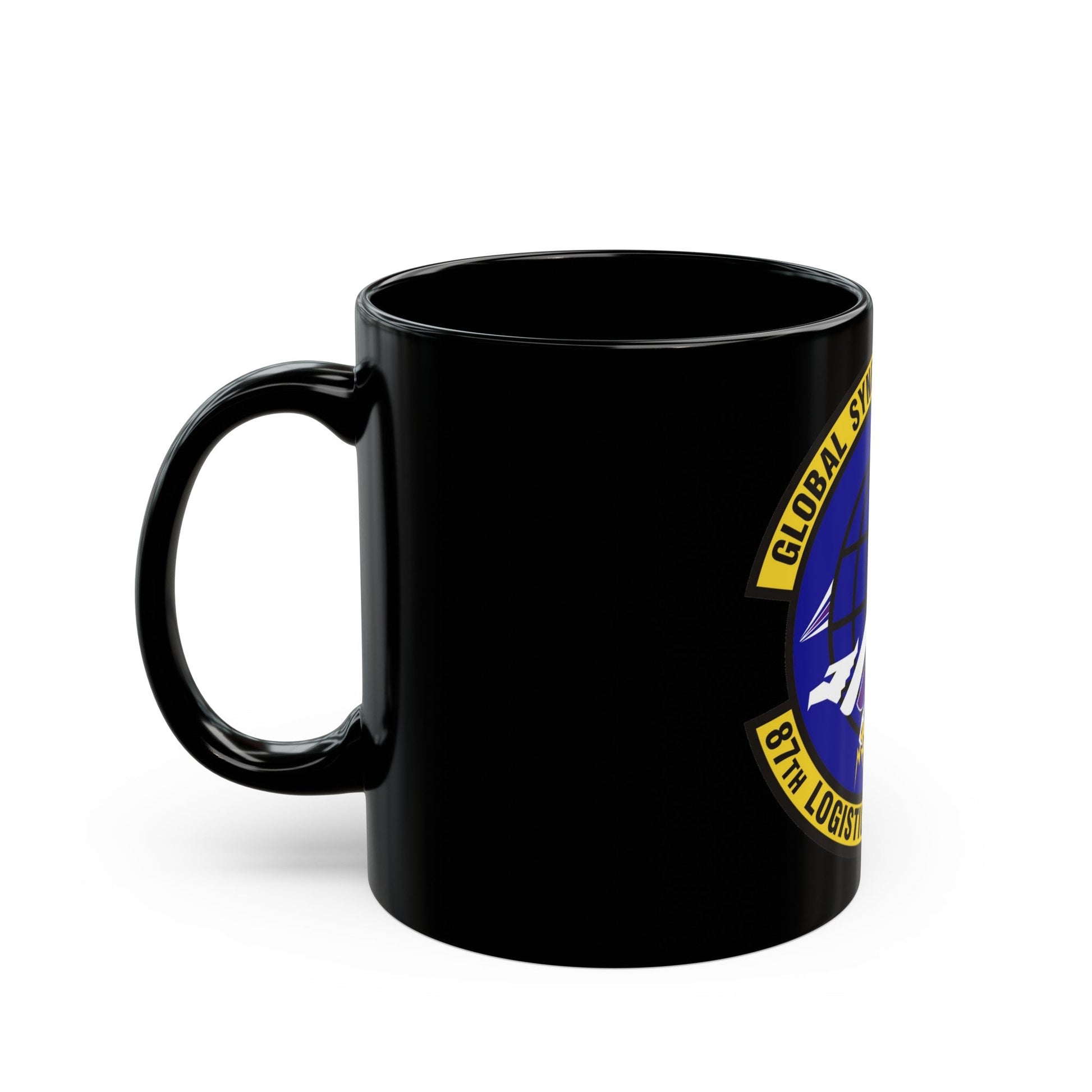 87 Logistics Readiness Squadron AMC (U.S. Air Force) Black Coffee Mug-The Sticker Space