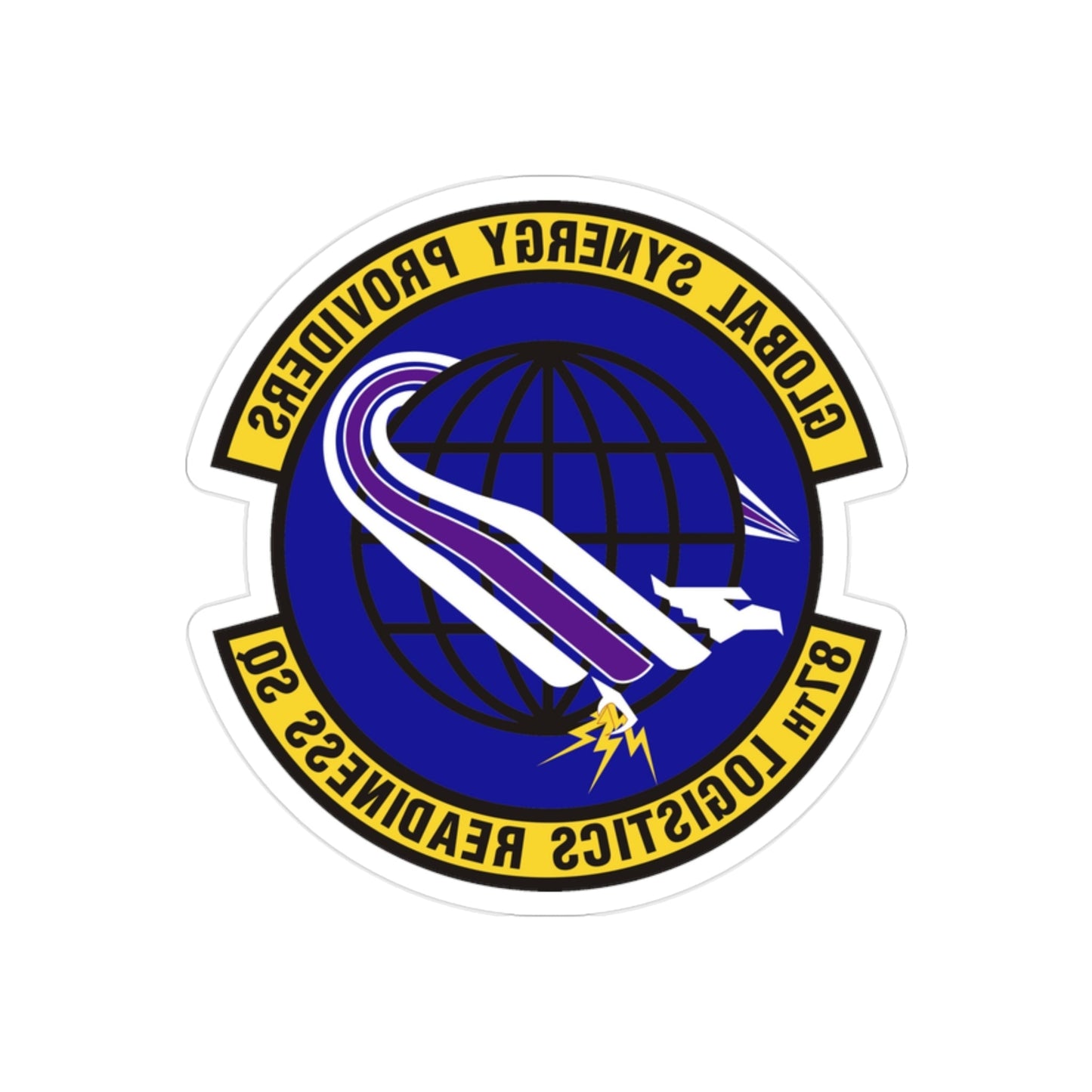 87 Logistics Readiness Squadron AMC (U.S. Air Force) REVERSE PRINT Transparent STICKER-2 Inch-The Sticker Space