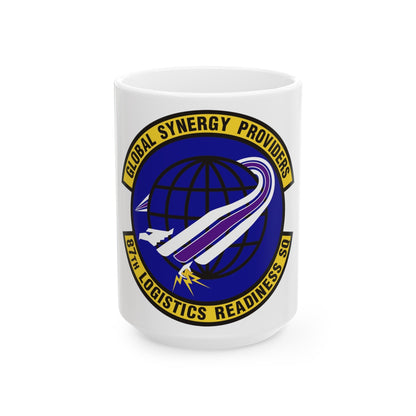 87 Logistics Readiness Squadron AMC (U.S. Air Force) White Coffee Mug-15oz-The Sticker Space