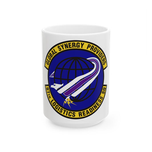 87 Logistics Readiness Squadron AMC (U.S. Air Force) White Coffee Mug-15oz-The Sticker Space