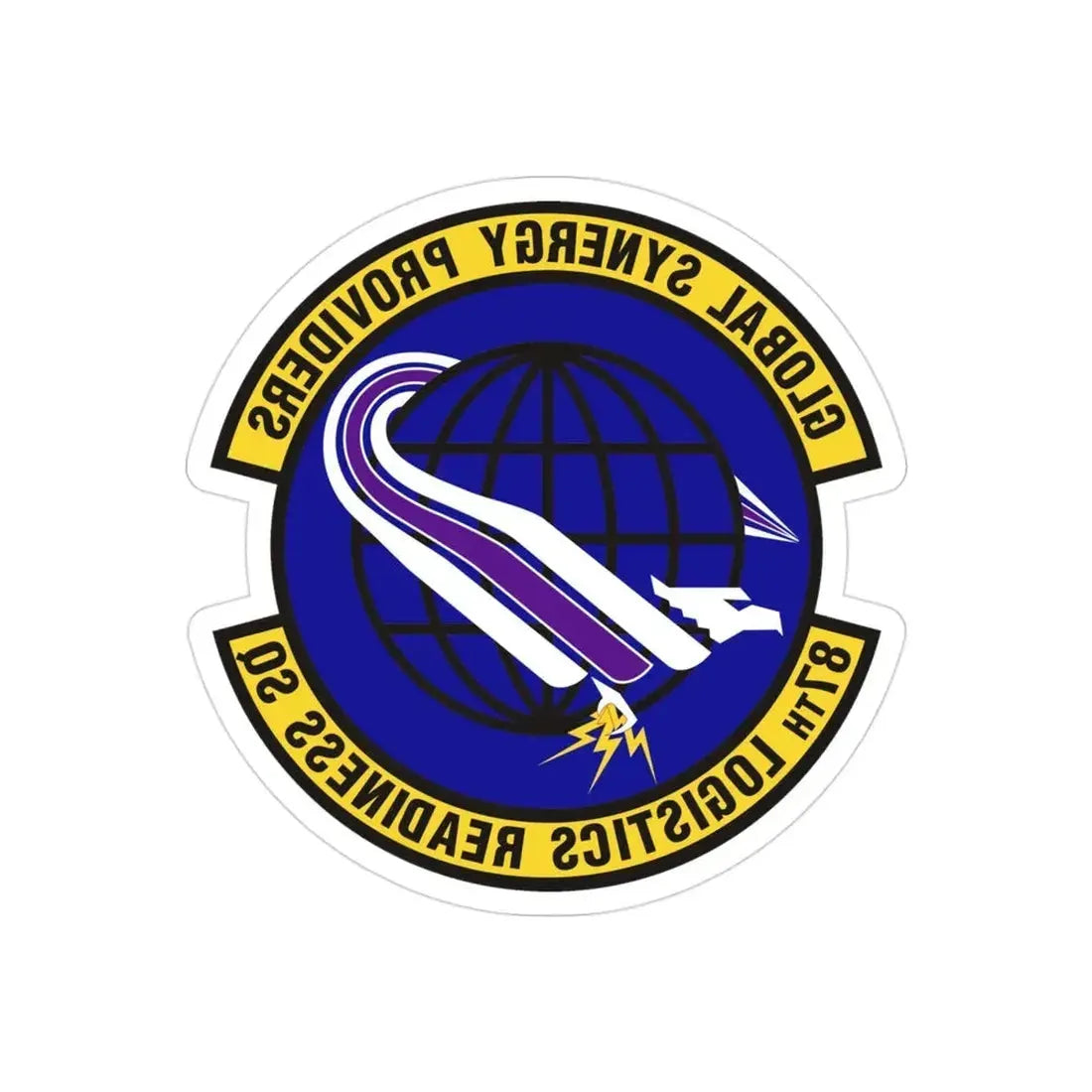87 Logistics Readiness Squadron AMC (U.S. Air Force) REVERSE PRINT Transparent Die-Cut STICKER - The Sticker Space