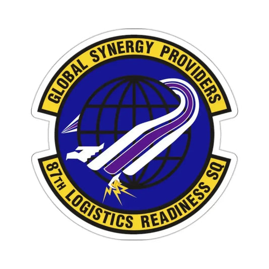 87 Logistics Readiness Squadron AMC (U.S. Air Force) STICKER Vinyl Kiss-Cut Decal 2 Inch White - The Sticker Space