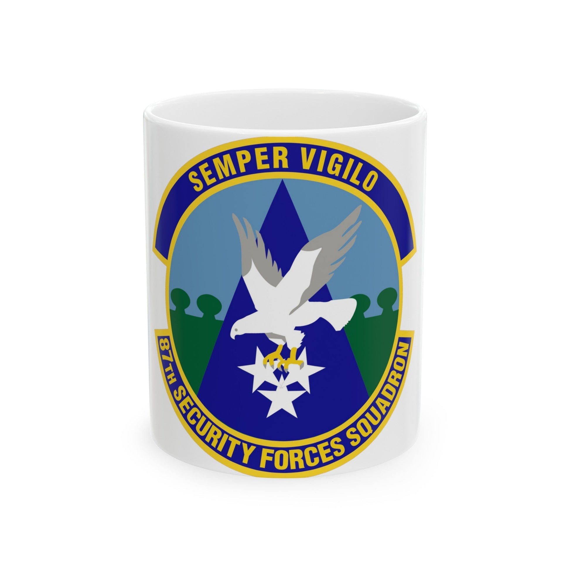 87 Security Forces Squadron AMC (U.S. Air Force) White Coffee Mug-11oz-The Sticker Space