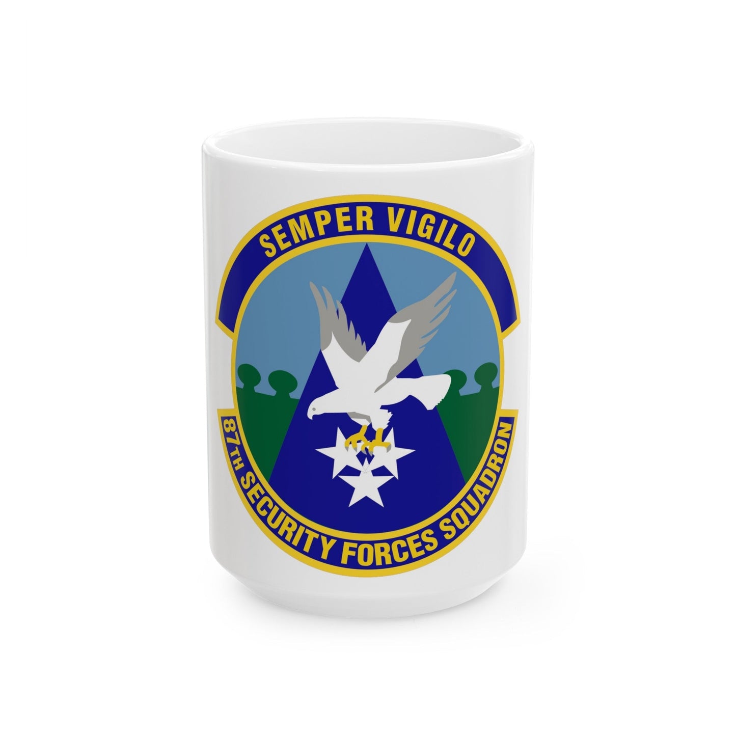 87 Security Forces Squadron AMC (U.S. Air Force) White Coffee Mug-15oz-The Sticker Space