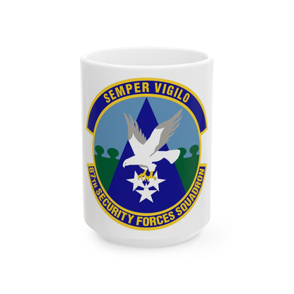 87 Security Forces Squadron AMC (U.S. Air Force) White Coffee Mug-15oz-The Sticker Space