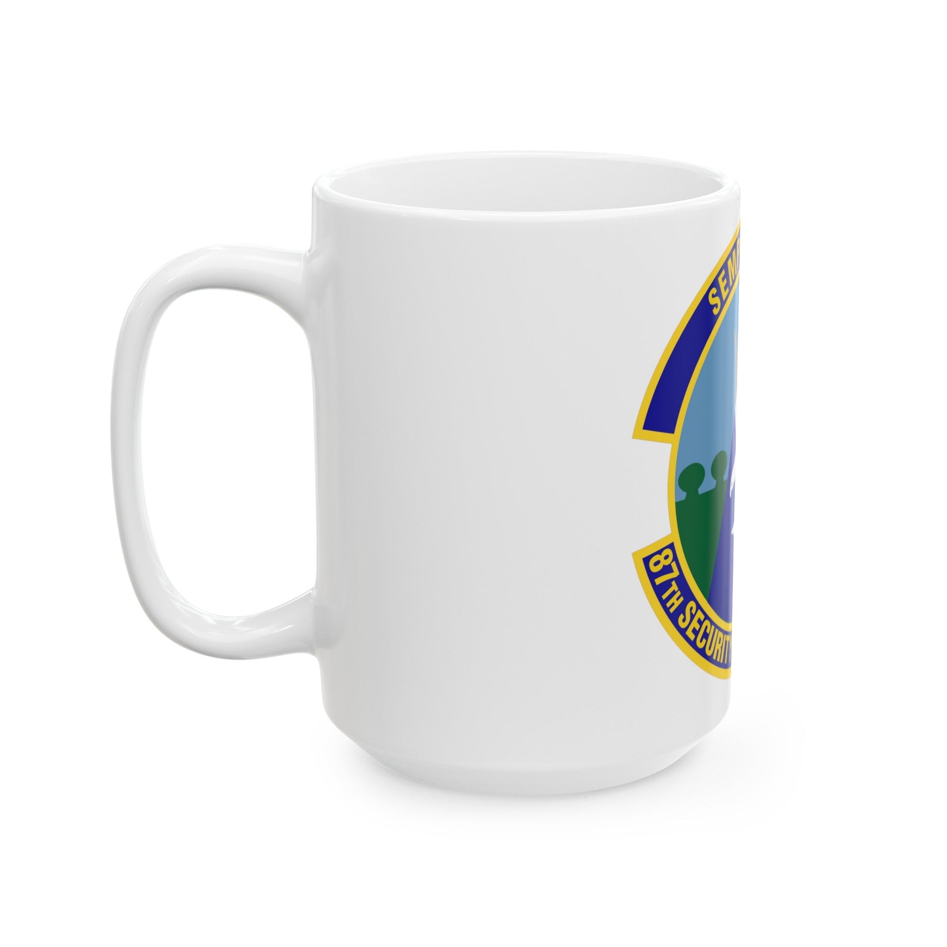 87 Security Forces Squadron AMC (U.S. Air Force) White Coffee Mug-The Sticker Space