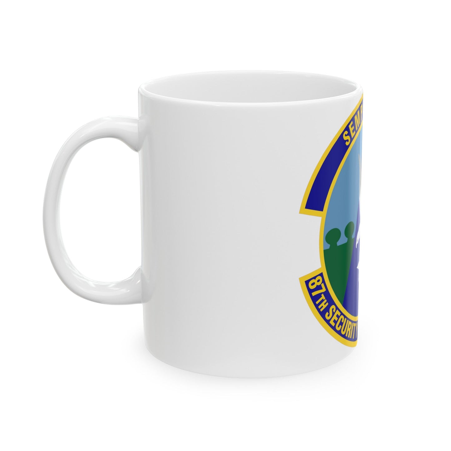 87 Security Forces Squadron AMC (U.S. Air Force) White Coffee Mug-The Sticker Space