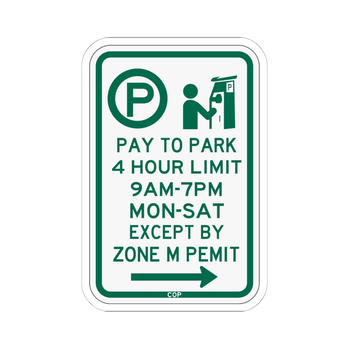 PBOT Road sign P4426R (Oregon) (Road Sign) STICKER Vinyl Kiss-Cut Decal