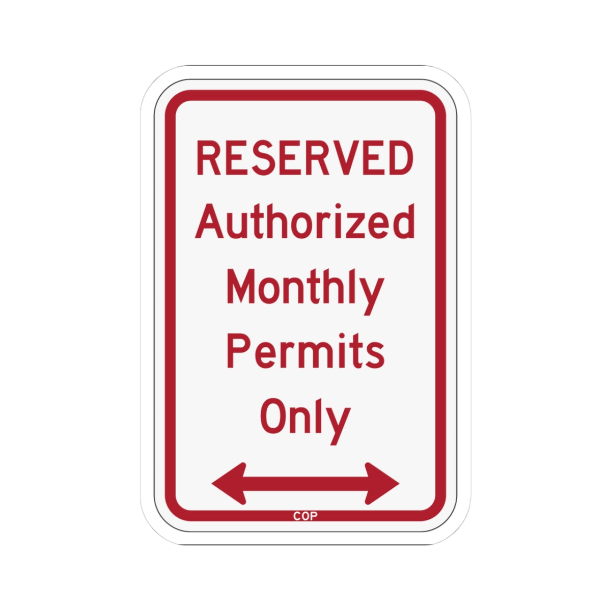 PBOT Road sign P4458D (Oregon) (Road Sign) STICKER Vinyl Kiss-Cut Decal