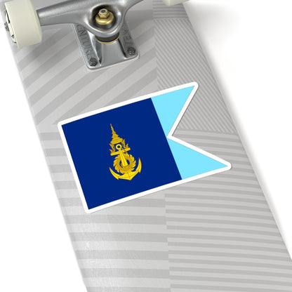 Flag Thai Navy Base Commander (Thailand) STICKER Vinyl Kiss-Cut Decal