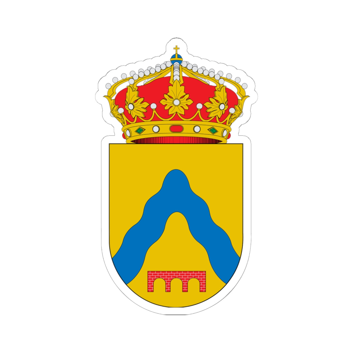Escudo de Asín (Spain) (Coat of Arms) STICKER Vinyl Kiss-Cut Decal