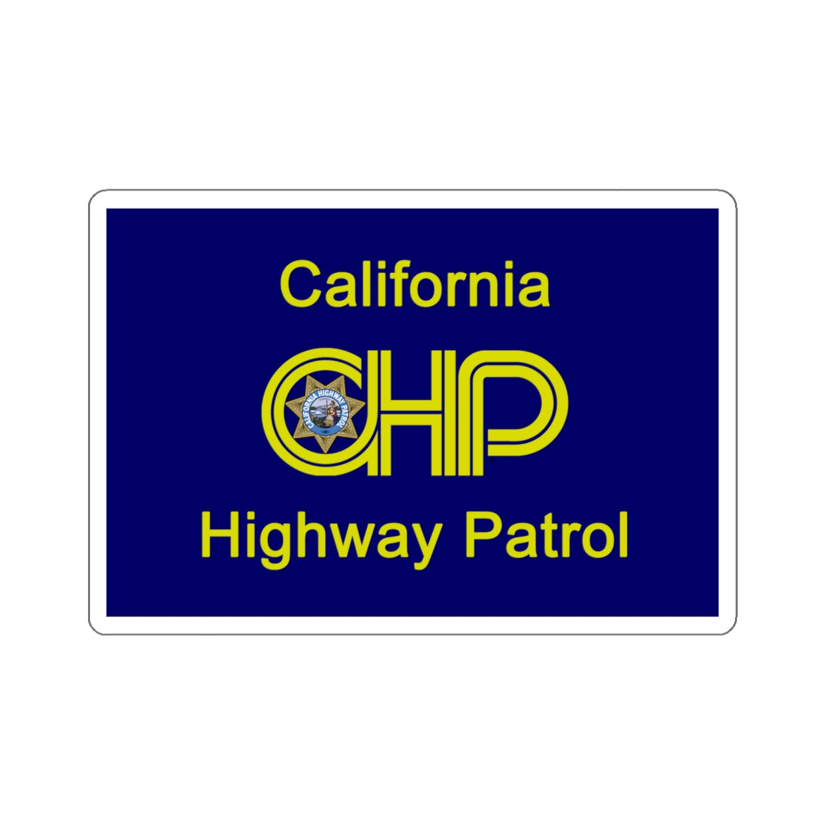 California Highway Patrol Flag - STICKER Vinyl Kiss-Cut Decal