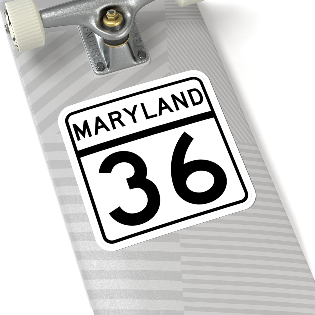 MD Route 36 (Maryland) (Road Sign) STICKER Vinyl Kiss-Cut Decal