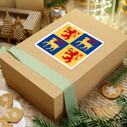 Kalmar lan vapenflagga (Sweden) STICKER Vinyl Kiss-Cut Decal