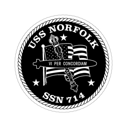 USS Norfolk SSN 714 (U.S. Navy) STICKER Vinyl Kiss-Cut Decal