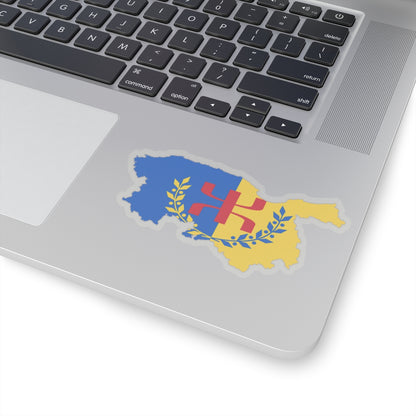 Flag map of MAK (Algeria) STICKER Vinyl Kiss-Cut Decal