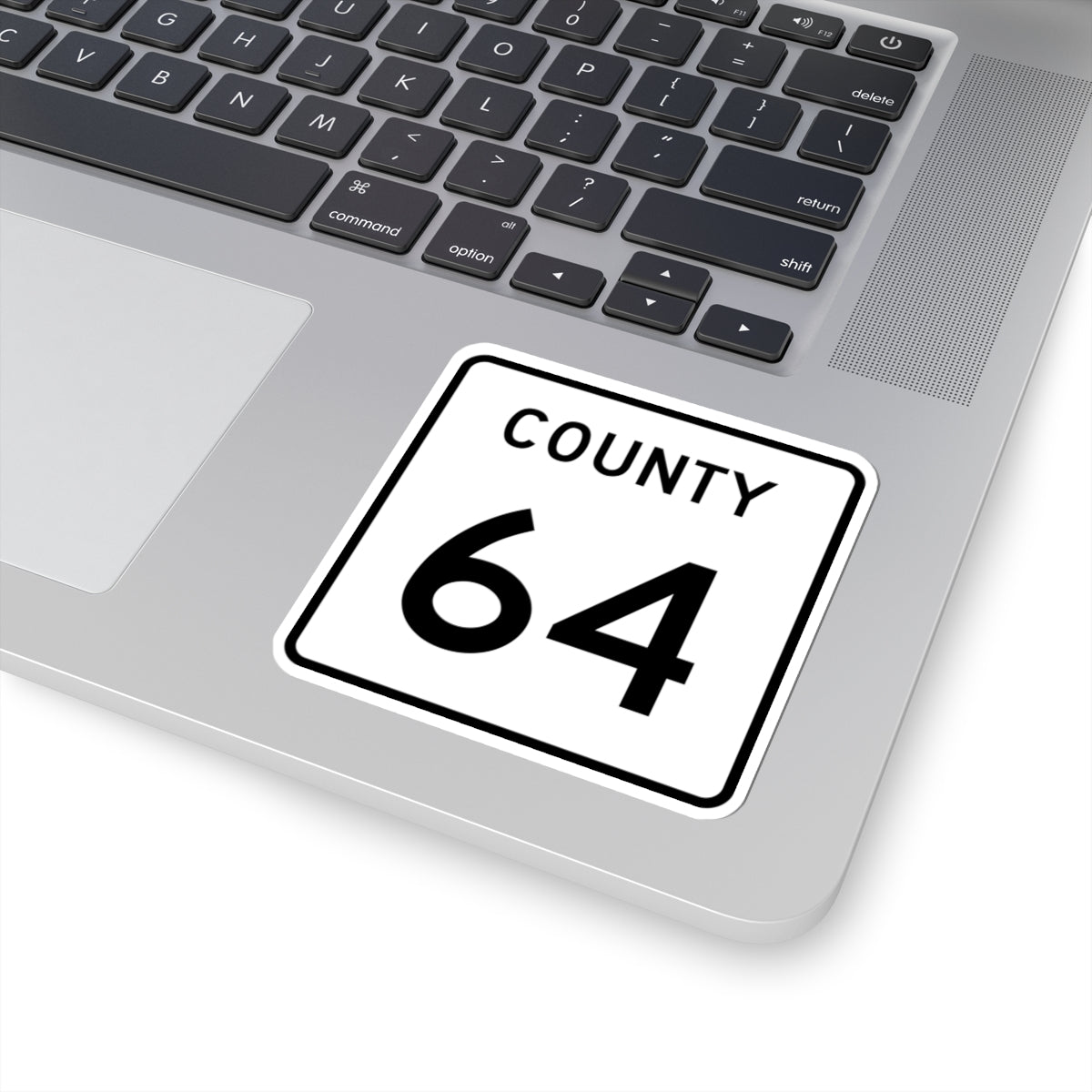 County 64 square (Minnesota) (Road Sign) STICKER Vinyl Kiss-Cut Decal