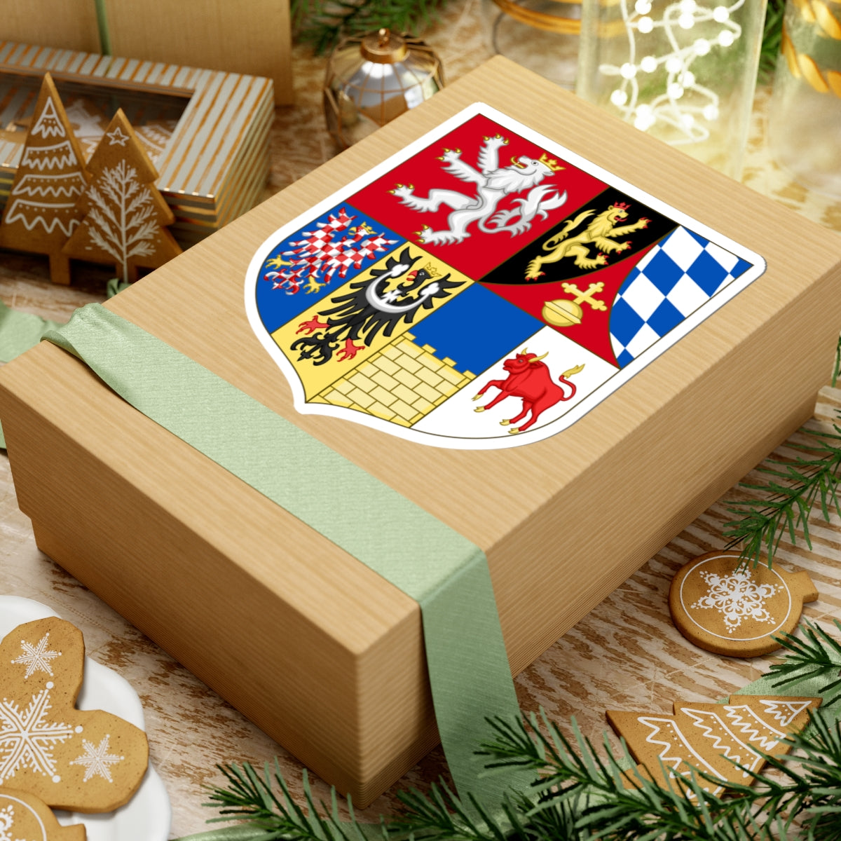 Arms of Frederick V of the Palatinate as King of Bohemia (Czech Republic) (Coat of Arms) STICKER Vinyl Kiss-Cut Decal