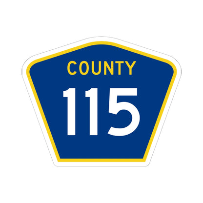County 115 MN (Minnesota) (Road Sign) STICKER Vinyl Kiss-Cut Decal