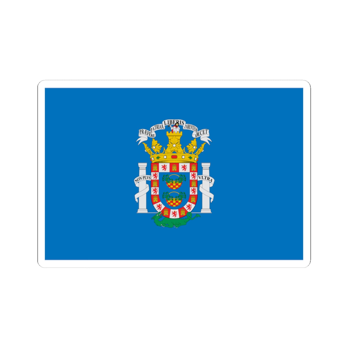 Flag of Melilla (Spain) STICKER Vinyl Kiss-Cut Decal