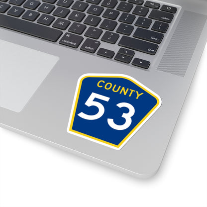 County 53 MN (Minnesota) (Road Sign) STICKER Vinyl Kiss-Cut Decal