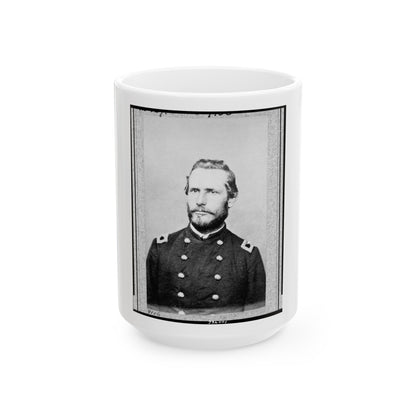 George R. Latham, Colonel, 5th W. Va. Cav., Head-And-Shoulders Portrait, Facing Slightly Left, In Union Uniform (U.S. Civil War) White Coffee Mug