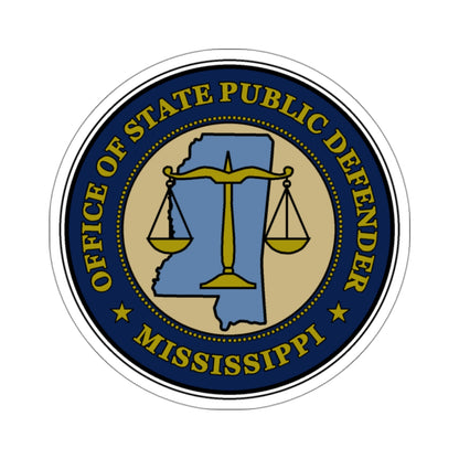 Seal of the Mississippi Office of State Public Defender - STICKER Vinyl Kiss-Cut Decal