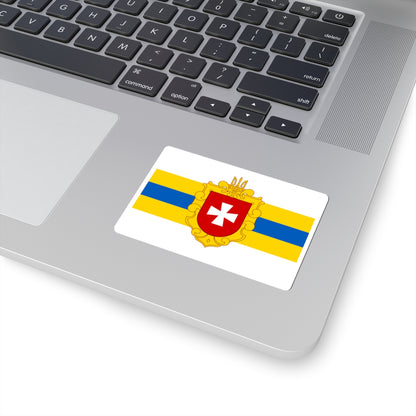 Flag of Rivne Oblast (Ukraine) STICKER Vinyl Kiss-Cut Decal
