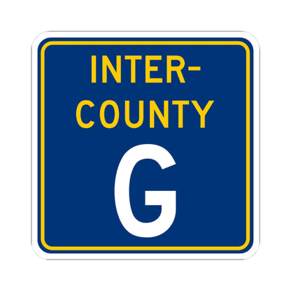 Inter County Route G MN (Minnesota) (Road Sign) STICKER Vinyl Kiss-Cut Decal