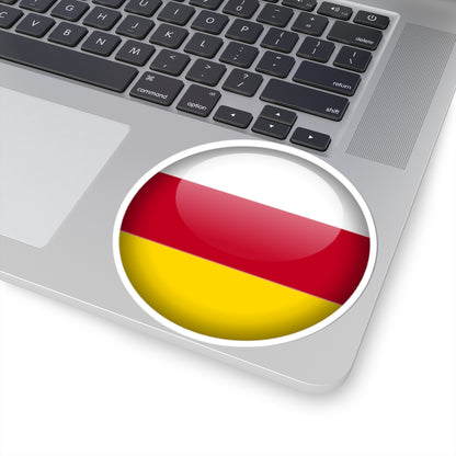 Flag orb North Ossetia (Russia) STICKER Vinyl Kiss-Cut Decal