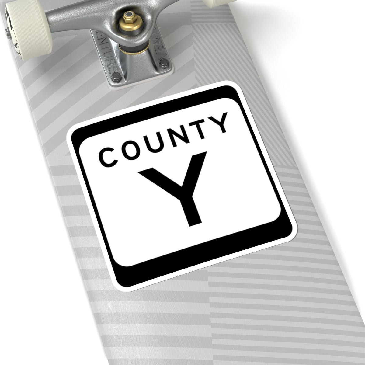 WIS County Y (Wisconsin) (Road Sign) STICKER Vinyl Kiss-Cut Decal