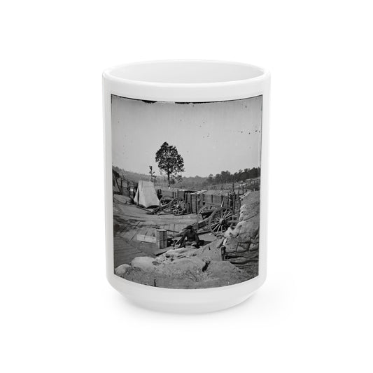 Atlanta, Georgia. Confederate Fort In Front Of Atlanta (U.S. Civil War) White Coffee Mug
