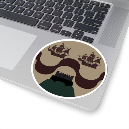 Badge of Bombay Presidency (India) (Coat of Arms) STICKER Vinyl Kiss-Cut Decal