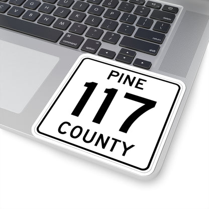 Pine County Route 117 MN (Minnesota) (Road Sign) STICKER Vinyl Kiss-Cut Decal