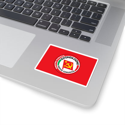 Flag of the Communist Refoundation Party (Italy) STICKER Vinyl Kiss-Cut Decal