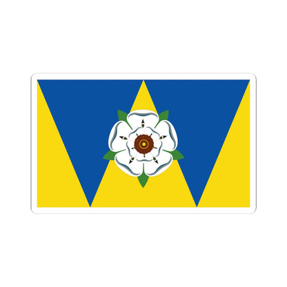 Unofficial Flag of West Yorkshire (England) STICKER Vinyl Kiss-Cut Decal