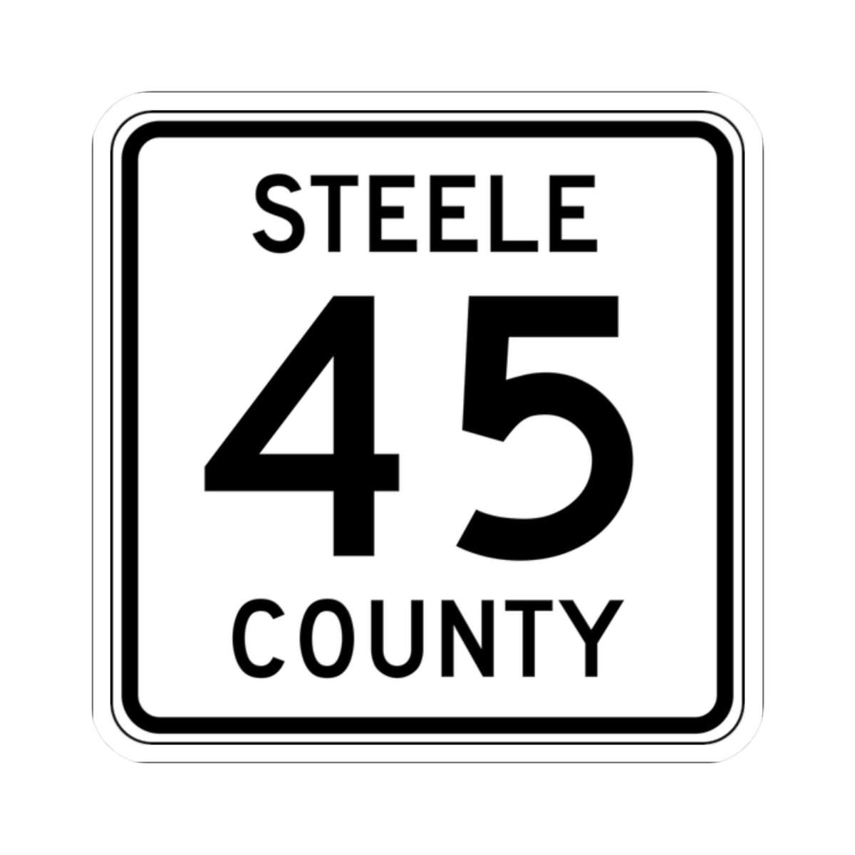 Steele County Route 45 MN (Minnesota) (Road Sign) STICKER Vinyl Kiss-Cut Decal
