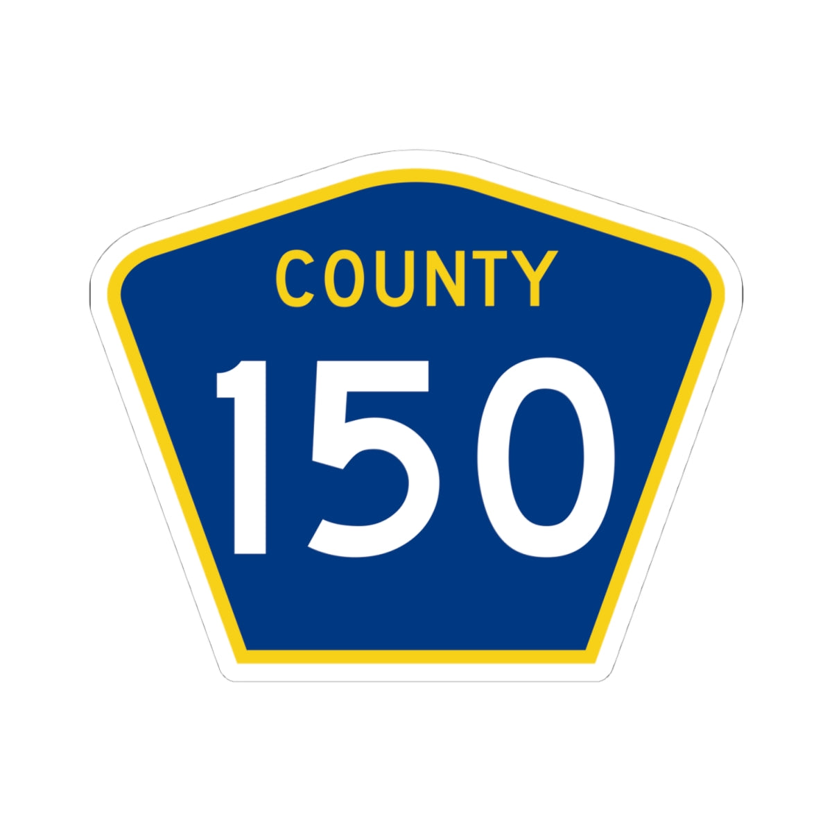 County 150 MN (Minnesota) (Road Sign) STICKER Vinyl Kiss-Cut Decal