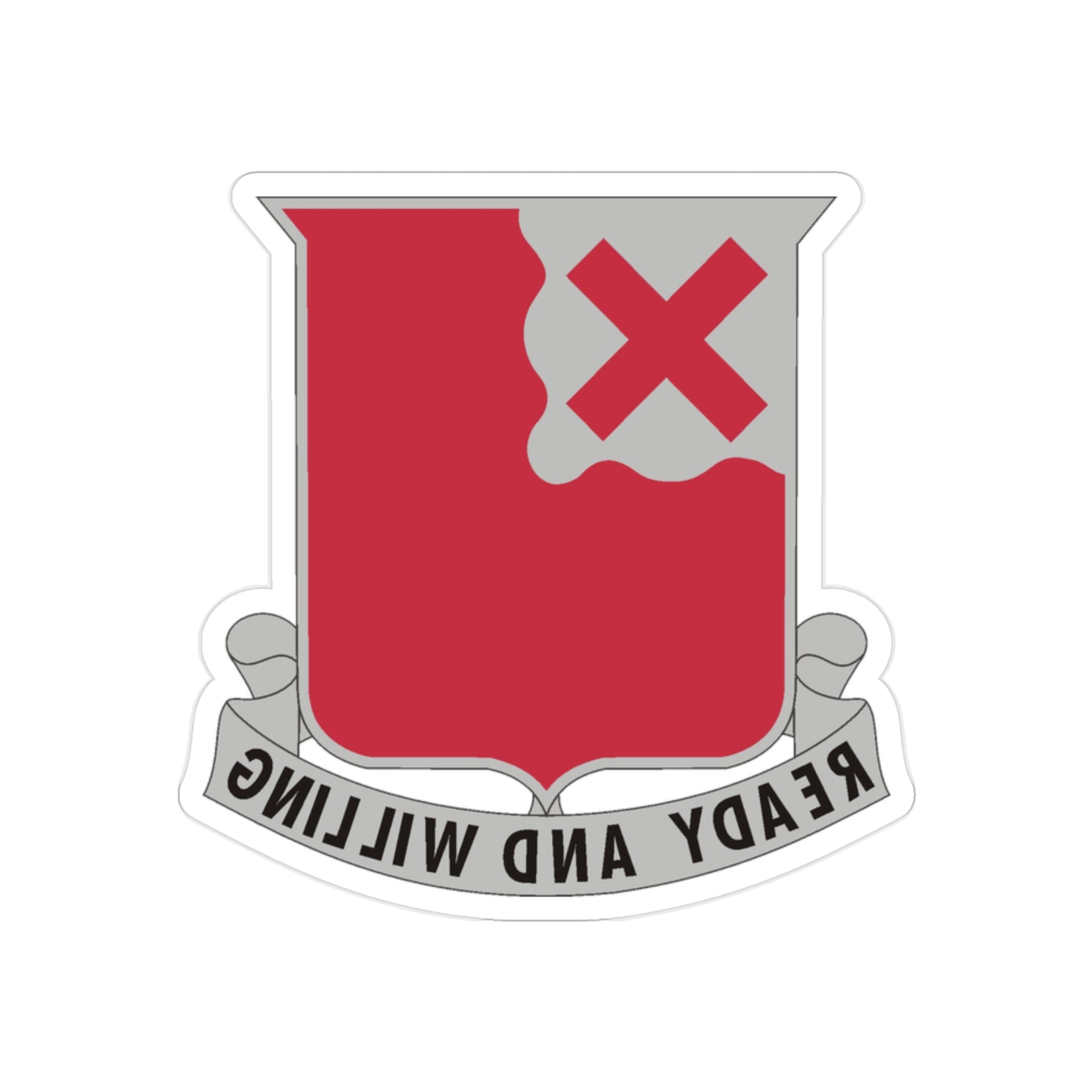 875 Engineer Battalion (U.S. Army) REVERSE PRINT Transparent STICKER-2" × 2"-The Sticker Space