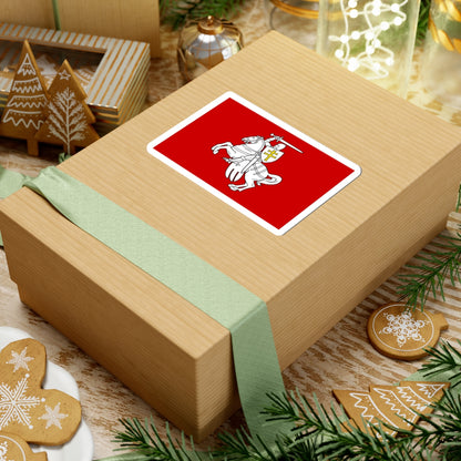 Banner of arms of Belarus 1991-1995 3-2 (Belarus) (Coat of Arms) STICKER Vinyl Kiss-Cut Decal