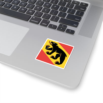 Flag of Canton of Bern (Switzerland) STICKER Vinyl Kiss-Cut Decal