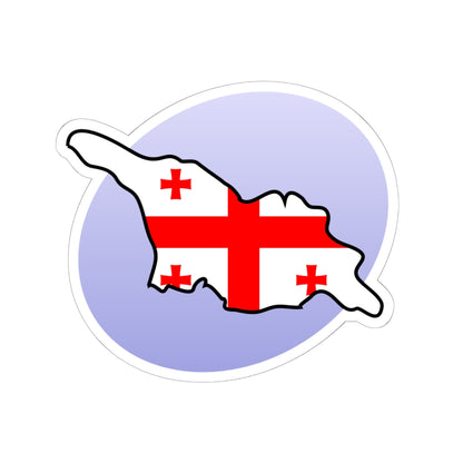P Flag map of Georgia (Georgia) STICKER Vinyl Kiss-Cut Decal