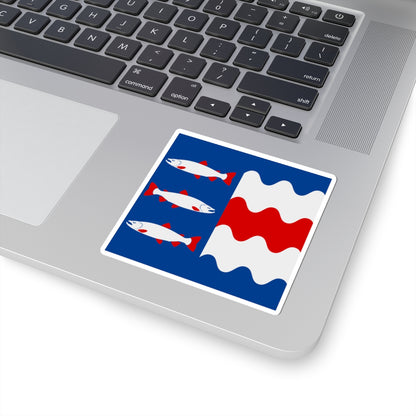 Vasternorrlands lan vapenflagga (Sweden) STICKER Vinyl Kiss-Cut Decal