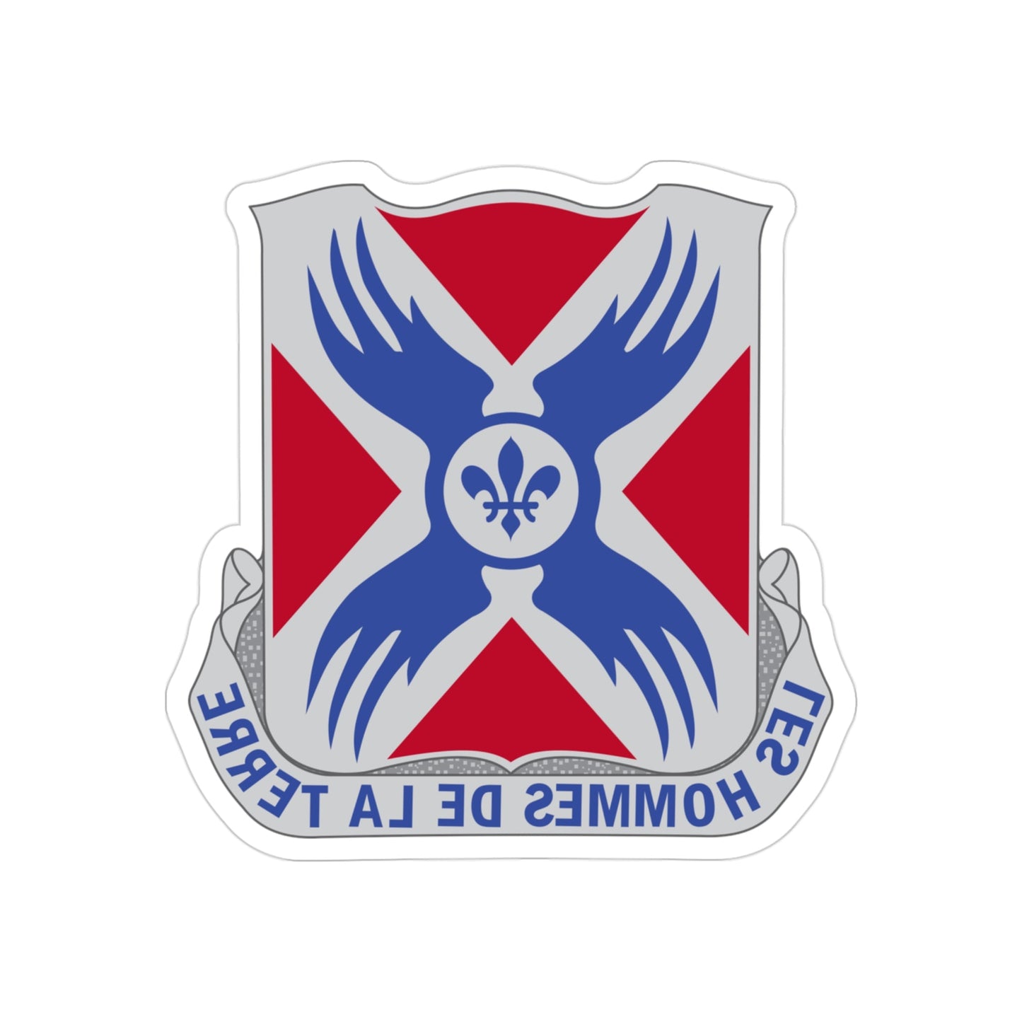 877 Engineer Battalion (U.S. Army) REVERSE PRINT Transparent STICKER-3" × 3"-The Sticker Space