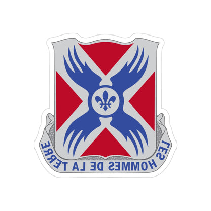 877 Engineer Battalion (U.S. Army) REVERSE PRINT Transparent STICKER-3" × 3"-The Sticker Space