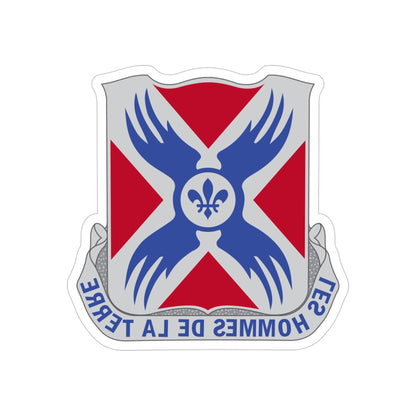 877 Engineer Battalion (U.S. Army) REVERSE PRINT Transparent STICKER-4" × 4"-The Sticker Space